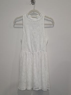 Abercrombie & Fitch White Lace High-Neck Dress Size Medium